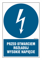 HE006 Discharge high voltage before opening