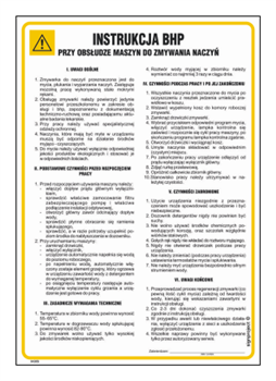 IAG05 Health and safety instructions for the use of dishwashing machines