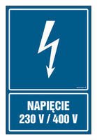 HG024 Voltage 230V/400V - sheet of 9 stickers