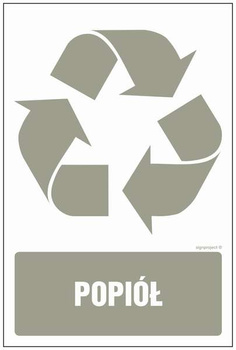 OD119 Label for ash waste containers