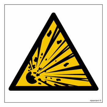 GD002 Explosion hazard warning