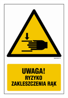 GF045 Caution risk of hand entrapment