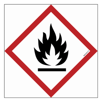 LD002 Flammable - sheet of 12 stickers