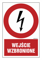 HC004 No Entry - sheet of 9 stickers
