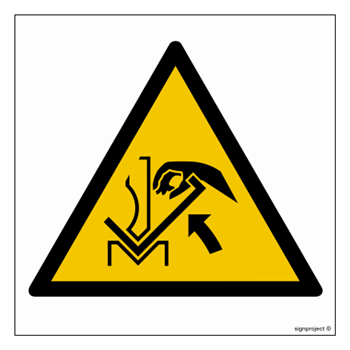 GD031 Warning against crushing hands between press and material