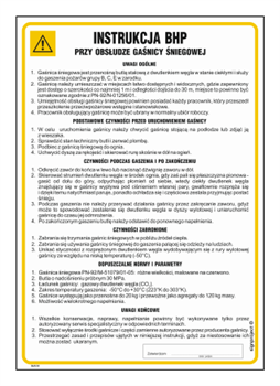 IAA14 Safety instructions for using a snow extinguisher