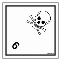 MB025 Toxic materials - sheet of 12 stickers