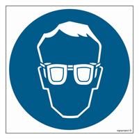 GK011 Wear eye protection - sheet of 9 stickers