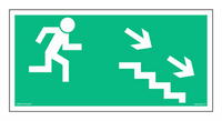 AA004 Direction to the exit of the escape route down the stairs to the right