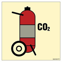 FE101 CO 2 wheeled fire extinguisher