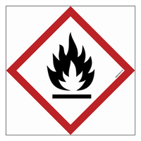 LD002 Flammable - sheet of 48 stickers