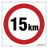 SA035 Speed limit 15 km