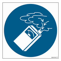 GJ037 Use gas detector - sheet of 9 stickers