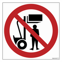 GB003 No standing under load - sheet of 12 stickers