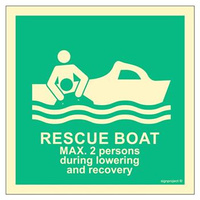FB004 Rescue boat max 2 persons during lowering and recovery