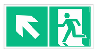 AE091 Direction to emergency exit up left