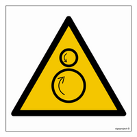 GD025 Warning against moving rollers