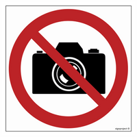 GB015 No photography - sheet of 12 stickers