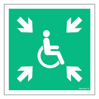 AE024 Muster area for evacuation for people with disabilities