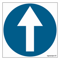 SA019 Direction to go straight through the intersection