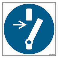 GJ021 Unplug before maintenance or repair - sheet of 9 stickers