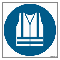 GJ015 Order to use a reflective vest - sheet of 9 stickers