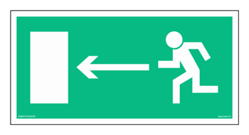 AA003 Direction to escape route exit left