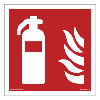 BF001 Fire extinguisher - sheet of 12 stickers