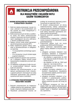 DB007 Fire-fighting instruction for warehouses and storehouses of technical gas cylinders