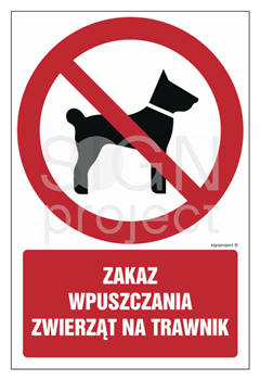 GC066 Pets are not allowed on the lawn - pack of 10