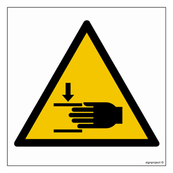 GD024 Hand crush warning