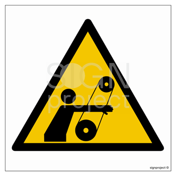 GE018 Caution moving parts