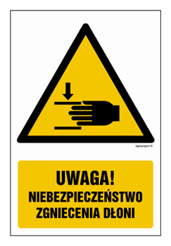 GF039 Attention! Danger of crushing hands