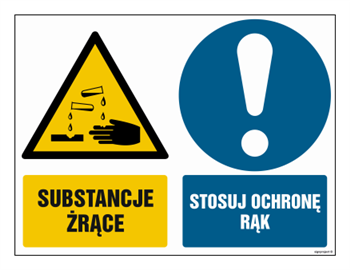 GM020 Corrosive substances Use hand protection