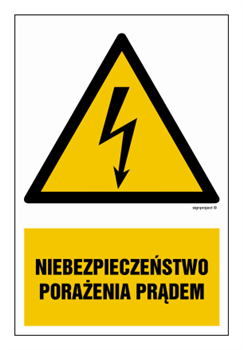 HA031 Electric shock hazard - sheet of 9 stickers