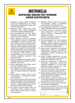 IAC19 Instructions for safe use of electric arc welding