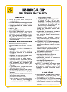 IAC24 Safety instructions for the use of a metal press