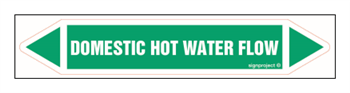 JF127 Domestic hot water flow - sheet of 16 stickers