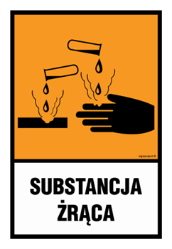 LB004 Corrosive substance - sheet of 9 stickers