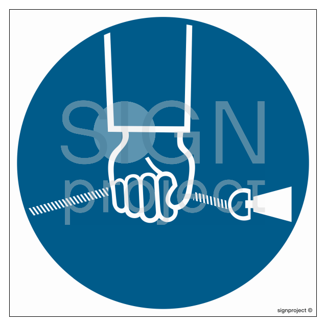 GK010 Pull the cord to stop the machine 10 x 10 cm \ KN folia