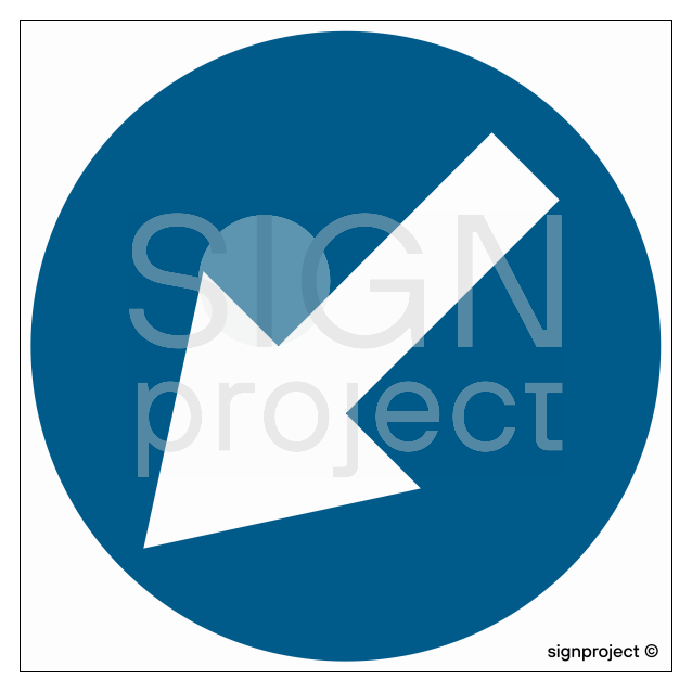 SA031 Driving order on the left side of the sign 30 x 30 cm \ PO