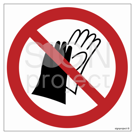 GA028 No gloves - sheet of 12 stickers