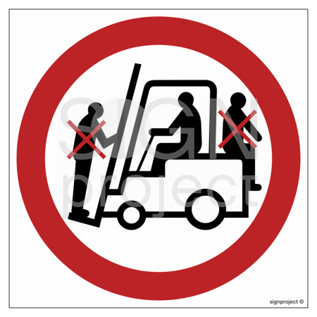 GB002 Prohibition of carriage of persons on transport equipment