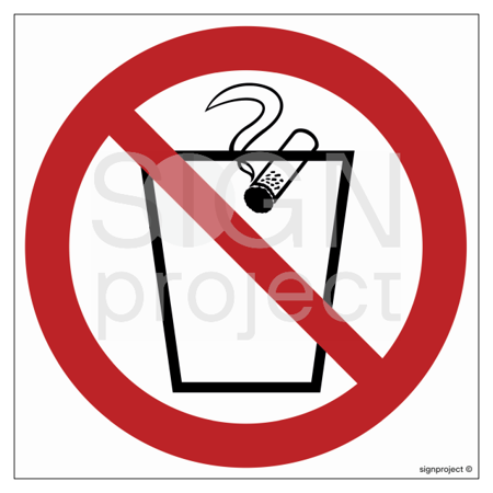 GB018 Do not throw cigarette butts in the bin - sheet of 12 stickers