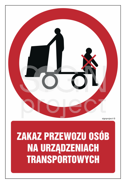 GC058 Prohibition of carriage of persons on transport equipment