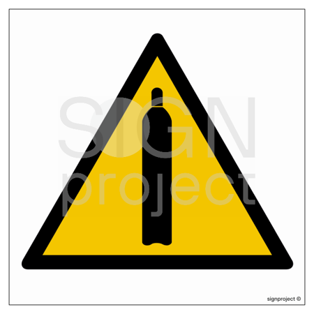 GE003 Warning - gas cylinders