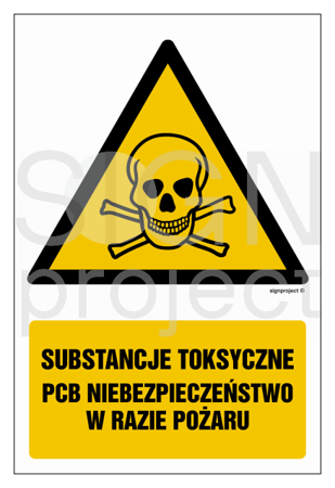 GF008 Toxic substances. Danger in case of fire