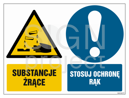 GM020 Corrosive substances Use hand protection