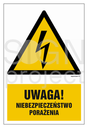 HA019 Attention electrocution hazard - sheet of 9 stickers