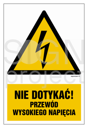 HA021 Do not touch high voltage cable - pack of 10